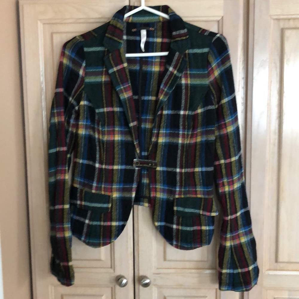 Free People plaid blazer